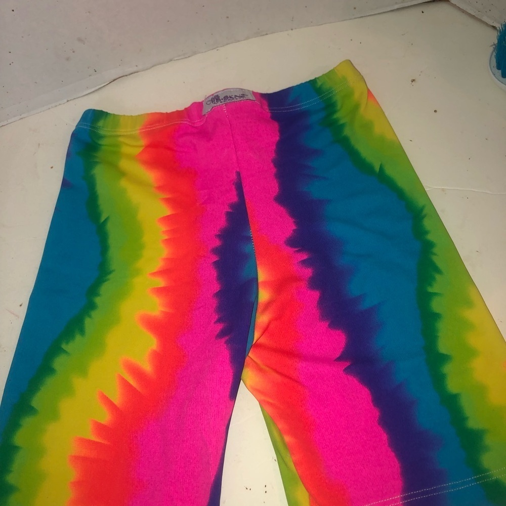Bskinz rainbow tie dye womens spandex compression shorts - Picture 5 of 5